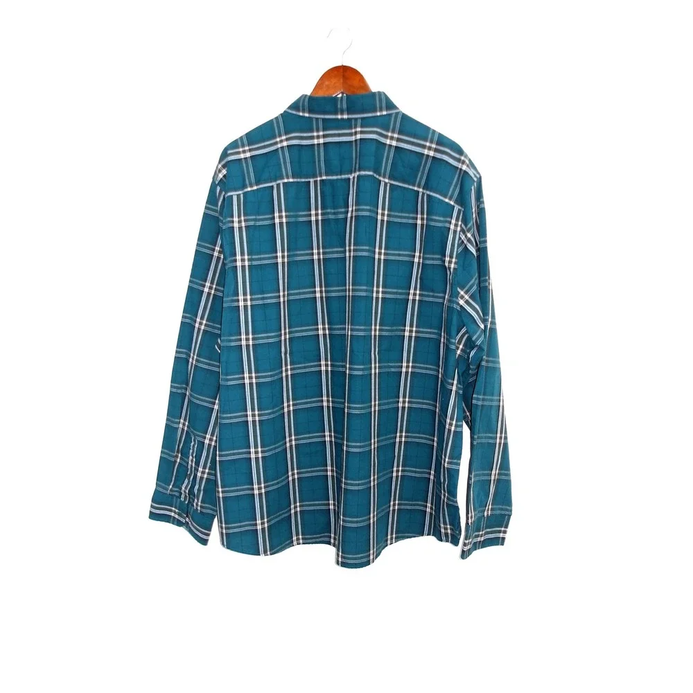 Route 66 Mens 4XL Green Plaid Short Sleeve Button‎ Up Casual Shirt / #1035